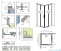 Radaway Idea 8 Kdd kabina 90x100cm szkło przejrzyste 10370090-01-01L/10370100-01-01R