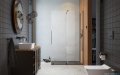 Radaway Furo Brushed GunMetal kabina Walk-in 90x200cm prawa szczotkowany grafit 10106488-92-01R/10110444-01-01