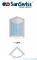 SanSwiss Top-Line TOPR Kabina prysznicowa półokrągła 90cm profil biały TOPR550900407
