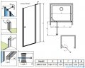 Radaway Eos DWJ II drzwi prysznicowe 110 prawe przejrzyste 13799443-01R