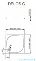 Radaway Twist DW+S Kabina prysznicowa 100x100 szkło przejrzyste + brodzik Delos C + syfon 382003-01/382013-01/SDC1010-01