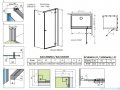 Radaway Essenza Kdj Brushed GunMetal kabina 120x80cm prawa szczotkowany grafit 1385042-92-01R/1384051-01-01