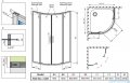Radaway Premium Pro Pdd kabina 90x100cm szkło przejrzyste 1013000-01-01/1013800-01-01