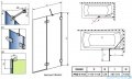 Radaway Essenza Pro Gold Pnd II parawan nawannowy 110cm Prawy złoty połysk/szkło przejrzyste 10102110-09-01R 