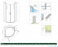 Radaway Nes PDD II kabina 100x90cm szkło przejrzyste 10030100-01-01L/10030090-01-01R