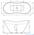 Besco zestaw wanna wolnostojąca Viya 160x70cm + bateria Decco chrom  #WMD-160-V/BW-D-CH