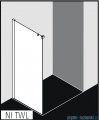 Kermi Nica Ściana boczna lewa, szkło przezroczyste, profile srebrne 100cm NITWL10020VPK