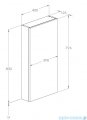 Roca Extra Kolumna łazienkowa niska z 1 drzwiami slim 80x40x12 DĄB CANELA  A857957808