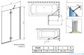Radaway Essenza Black Pnd II parawan nawannowy 110cm prawy szkło przejrzyste 110002110-54-01R