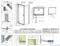 Radaway Essenza Kdj Gold kabina 80x110cm lewa szkło przejrzyste 1385043-09-01L/1384053-01-01