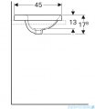 Geberit VariForm Umywalka owalna z półką z otworem na baterię, bez przelewu 60x45cm KeraTect 500.734.00.2