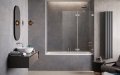 Radaway Essenza Pro Brushed Nickel Pnd II parawan nawannowy 120cm prawy szczotkowany nikiel 10102120-91-01R