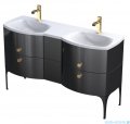 Oristo Louis szafka z umywalką 144x55x47 czarny OR50-SD2S-62-7/OR50-SD2S-62-7/OR50-SD2S-24-7/UME-LU-144-92-D