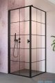 Radaway Nes 8 Black Kdj I Factory kabina 90x90cm lewa czarny mat/szkło przejrzyste 10072090-54-55L/10089090-54-55
