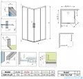 Radaway Idea Gold Kdd kabina 75x75cm złoty połysk/szkło przejrzyste 387066-09-01L/387066-09-01R