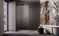 Radaway Modo F II Brushed Copper kabina Walk-in 100x201cm Szczotkowana Miedź szkło przejrzyste 10409104-93-01