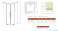 Radaway Idea 8 QL Kdd kabina 80x110cm szkło przejrzyste 10590080-01-01L/10590110-01-01R