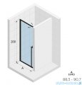Riho Lucid GD101 drzwi prysznicowe 90x200cm czarne G005002121
