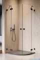 Radaway Essenza Pro Black Pdd kabina 80x80cm czarny mat/szkło przejrzyste 10095080-54-01L/10095080-54-01R