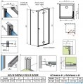 Radaway Fuenta Kdj B kabina 100x100cm prawa chrom połysk szkło przejrzyste 1384083-01-01R/1384052-01-01
