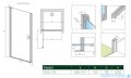 Radaway Nes 8 Dwj I Drzwi wnękowe 90cm lewe szkło przejrzyste 10076090-01-01L