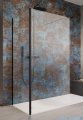 Radaway Modo New Black IV kabina Walk-in 110x80 czarny mat/szkło przejrzyste 389614-54-01/389084-54-01