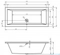 Riho Lusso 170x75cm wanna prostokątna z hydromasażem Pneumatic S2 lewa + nogi + syfon BA18-PNES2-L