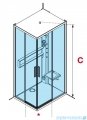 Novellini Glax 2 2.0 kabina z hydromasażem hydro plus 80x80 total biała G22A80T1L-1UU