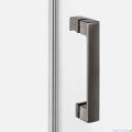New Trendy Nesta Gunmetal Brushed kabina 100x120x200 cm prawa wspornik równoległy grafit szczotkowany/szkło przejrzyste K-4743