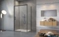Radaway Idea Black Kds kabina prysznicowa 140x75 lewa czarny mat/szkło przejrzyste 10115140-54-01L/10117075-01-01