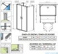 Radaway Nes 8 Dwd+2S kabina 100x110x100cm przejrzyste 10080100-01-01/10082110-01-01/10080100-01-01