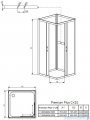 Radaway Premium Plus 2S Komplet ścianek tylnych 90x90 szkło przejrzyste 33433-01-01N