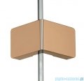 New Trendy Eventa Copper Shine kabina walk-in 90x80x200 cm z dodatkową ścianką przejrzyste miedź połysk EXK-6547/EXK-6553