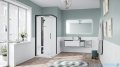 Novellini Glax 1 2.0 kabina z sauną parową 80x80 lewa czarna G21GF89SM5-1HH