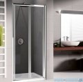 Novellini Drzwi prysznicowe harmonijkowe LUNES S 84 cm szkło przejrzyste profil srebrny LUNESS84-1B