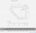 Radaway Doros PT E Compact Stone brodzik pięciokątny 100x90 prawy kaszmirowy SDRPTP1090-05-84SR