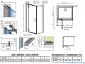 Radaway Essenza New Black Kdj kabina 120x90cm lewa szkło przejrzyste 385042-54-01L/384050-54-01