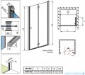 Radaway Eos DWB Drzwi wnękowe 80 prawe szkło intimato 37813-01-12NR