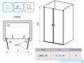 Ravak Chrome CSDL2 drzwi prysznicowe 90cm satyna transparent 0QV7CU0LZ1
