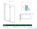 Radaway Nes 8 Pnd I parawan nawannowy 130cm lewy przejrzyste 10060130-01-01L