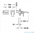 Tres CUADRO Bateria umywalkowa podtynkowa czarny mat 00630003NM