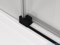 SanSwiss Cadura Black Line drzwi przesuwne 170cm jednoskrzydłowe prawe z polem stałym profile czarny mat CAS2D1700607