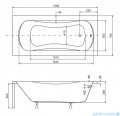 Besco Aria Plus 140x70cm wanna prostokątna z uchwytami #WAA-140-PU