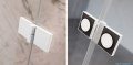 Radaway Essenza Pro White Dwj drzwi wnękowe 80cm lewe przejrzyste 10099080-04-01L