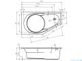 Riho Yukon wanna asymetryczna 160x90cm z hydromasażem Flow prawa B008010005