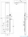 Corsan Balti panel prysznicowy z termostatem chrom drewno bambusowe B-001TCH