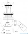 McAlpine Syfon brodzikowy 90'' pokrywa kolorze chrom HC27-ST-CP-PB