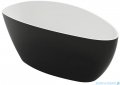 Marmite Rita bicolor wanna wolnostojąca 157x70cm biało-czarna + syfon Rita157bicolor