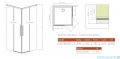 Radaway Idea 8 QL Kdd Brushed Gold kabina 80x80cm szczotkowane złoto 10590080-99-01L/10590080-99-01R
