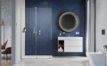Radaway Furo Brushed Gold kabina Walk-in 140x200cm lewa szczotkowane złoto 10106738-99-01L/10110694-01-01